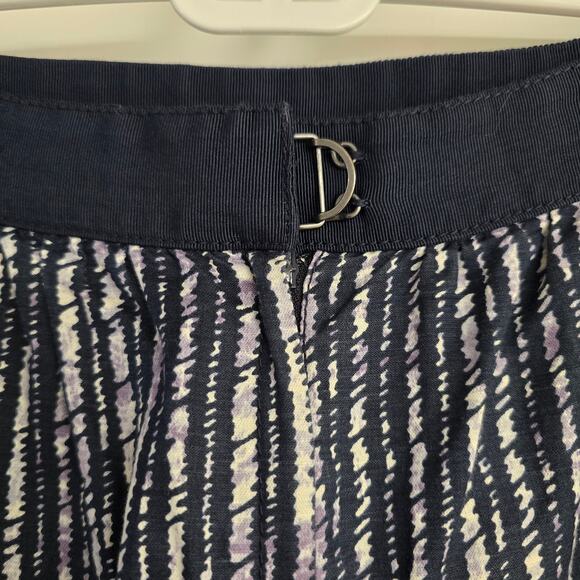 Women's LOFT Blue & Purple Striped Linen Blend Unlined Skirt | Size 6 - Picture 7 of 9
